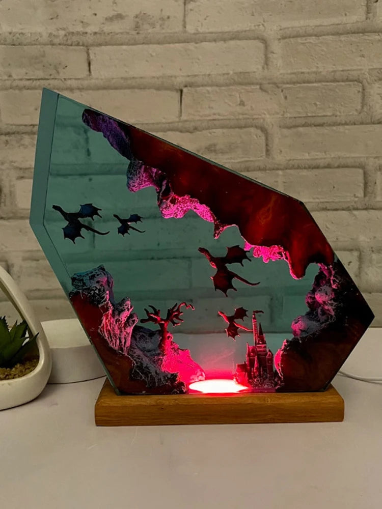 Dragon Resin Table Light