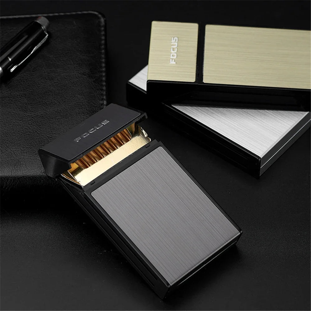 Slim Metal Portable Cigarette Case