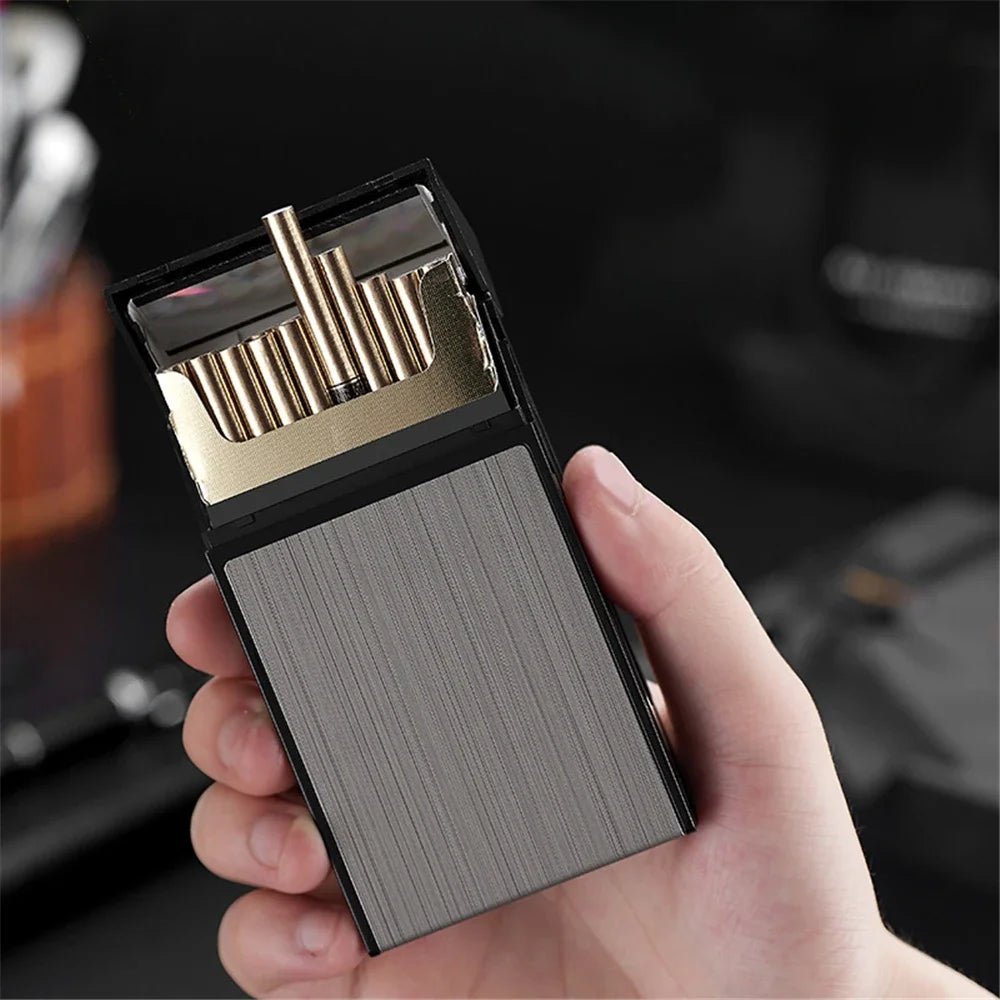 Slim Metal Portable Cigarette Case