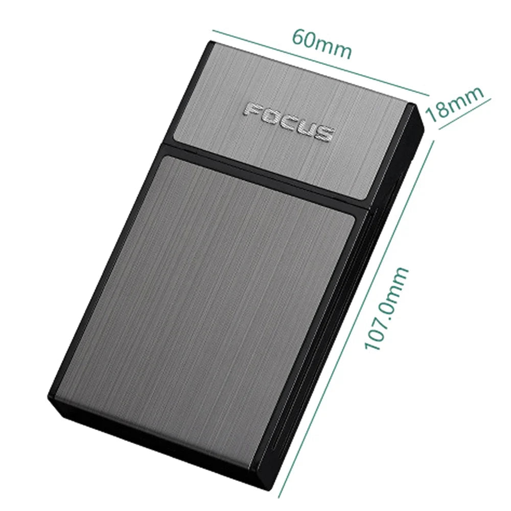 Slim Metal Portable Cigarette Case