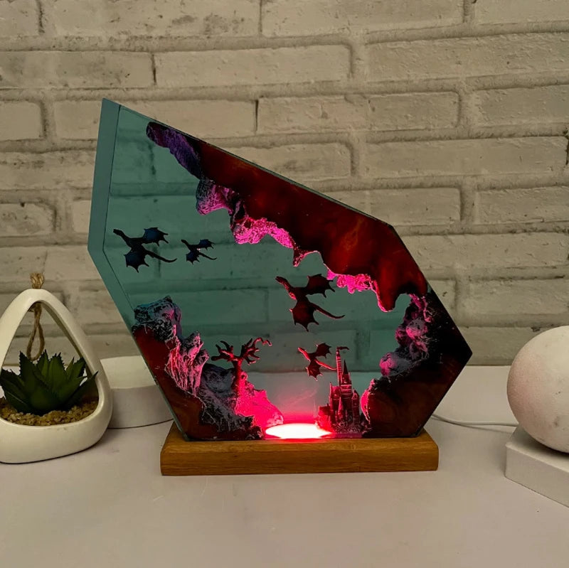 Dragon Resin Table Light