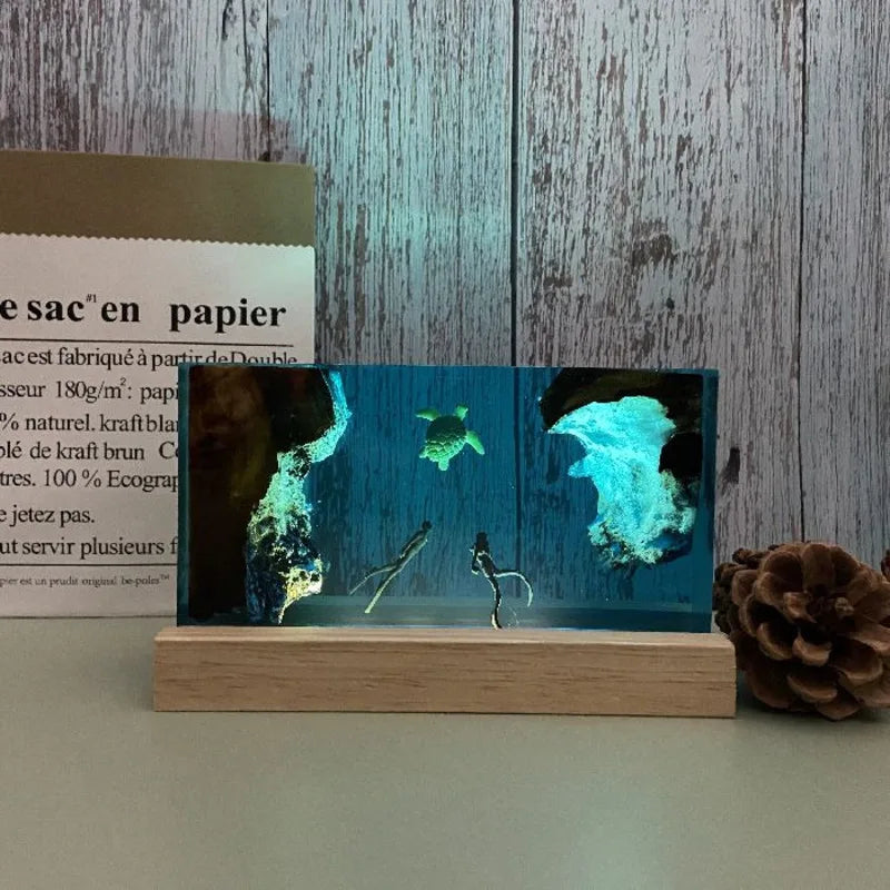Ocean Themed Display Lamp
