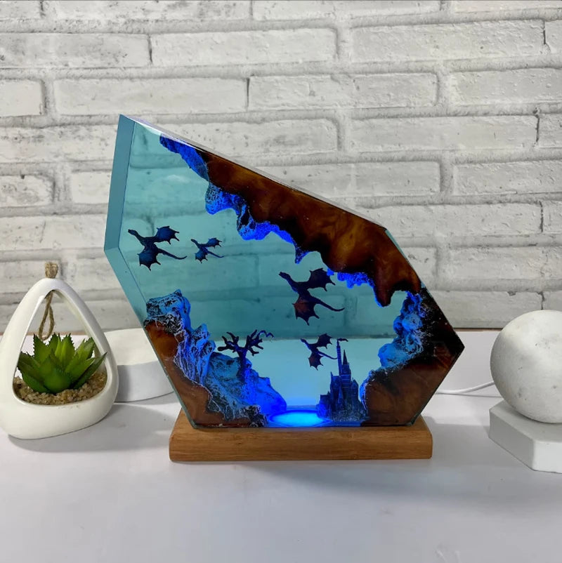 Dragon Resin Table Light
