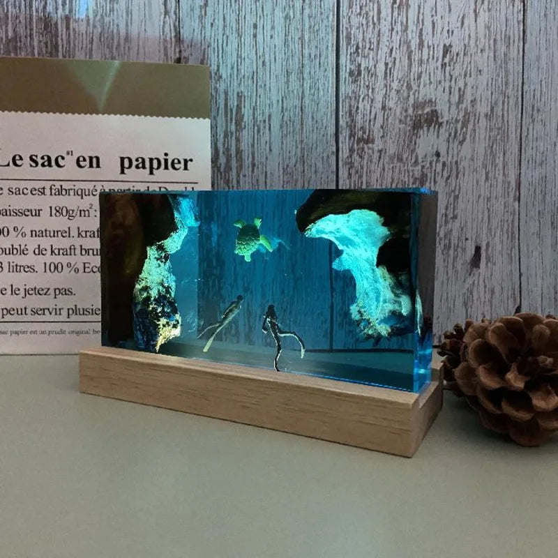 Ocean Themed Display Lamp