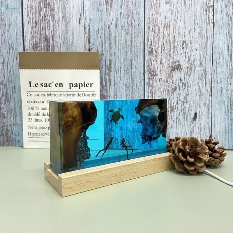 Ocean Themed Display Lamp