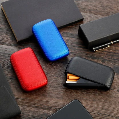 Leather Cigarette Case with Electronic Lighter